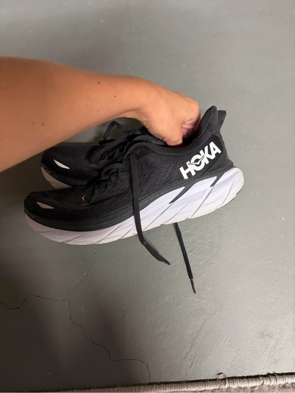 Hoka Black & White Running Shoes - HOKA